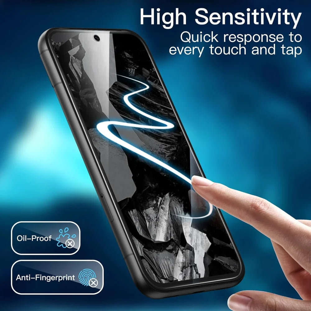 For Google Pixel 9 Pro XL 25Pcs Full Cover Screen Protector Silk Printing Ultra Clear High Aluminium-silicon Glass Film - Transparent - 4