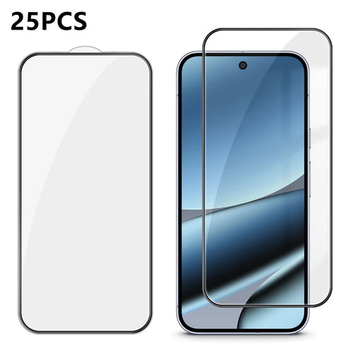 For Google Pixel 10 Pro XL 25Pcs Full Cover Screen Protector Silk Printing Ultra Clear High Aluminium-silicon Glass Film - Transparent - 1