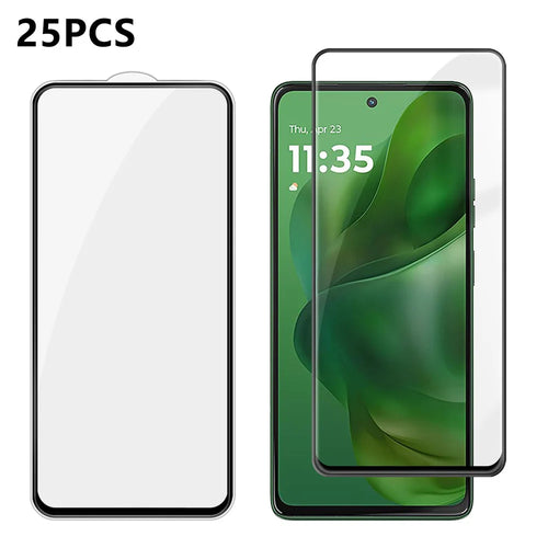 For Motorola Moto G Power (2025) 25Pcs Full Cover Screen Protector Silk Printing Ultra Clear High Aluminium-silicon Glass Film - Transparent - 1
