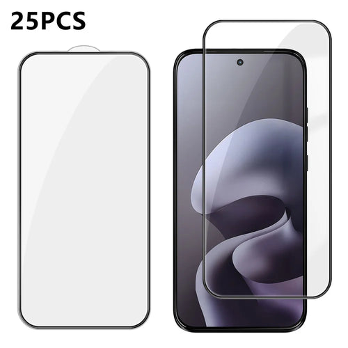 For Motorola Moto G67 5G 25Pcs Full Cover Screen Protector Silk Printing Ultra Clear High Aluminium-silicon Glass Film - Transparent - 1