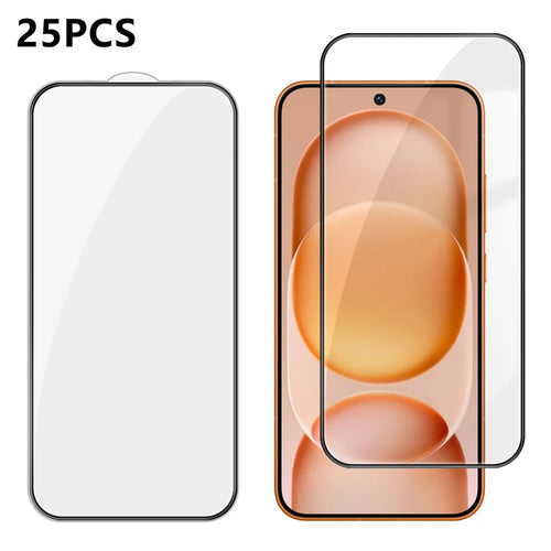 For Honor Magic8 Pro Air 5G 25Pcs Full Cover Screen Protector Silk Printing Ultra Clear High Aluminium-silicon Glass Film - Transparent - 1