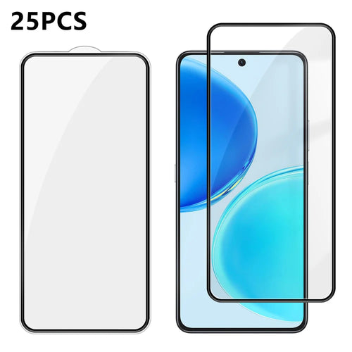 For Honor X8d 4G 25Pcs Full Cover Screen Protector Silk Printing Ultra Clear High Aluminium-silicon Glass Film - Transparent - 1