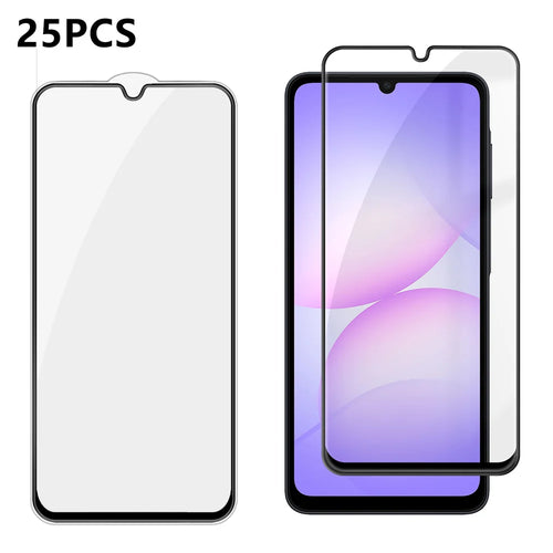 For Samsung Galaxy A08 5G / A08 4G / A07 5G / A07 4G 25Pcs Full Cover Screen Protector Silk Printing Ultra Clear High Aluminium-silicon Glass Film - Transparent - 1