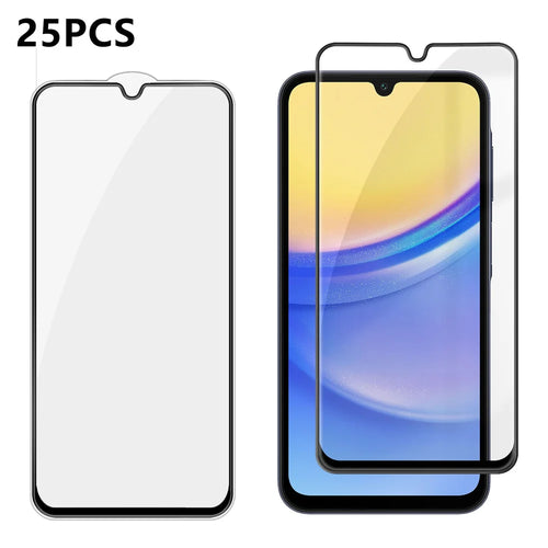 For Samsung Galaxy A15 5G / Galaxy A15 4G 25Pcs Full Cover Screen Protector Silk Printing Ultra Clear High Aluminium-silicon Glass Film - Transparent - 1