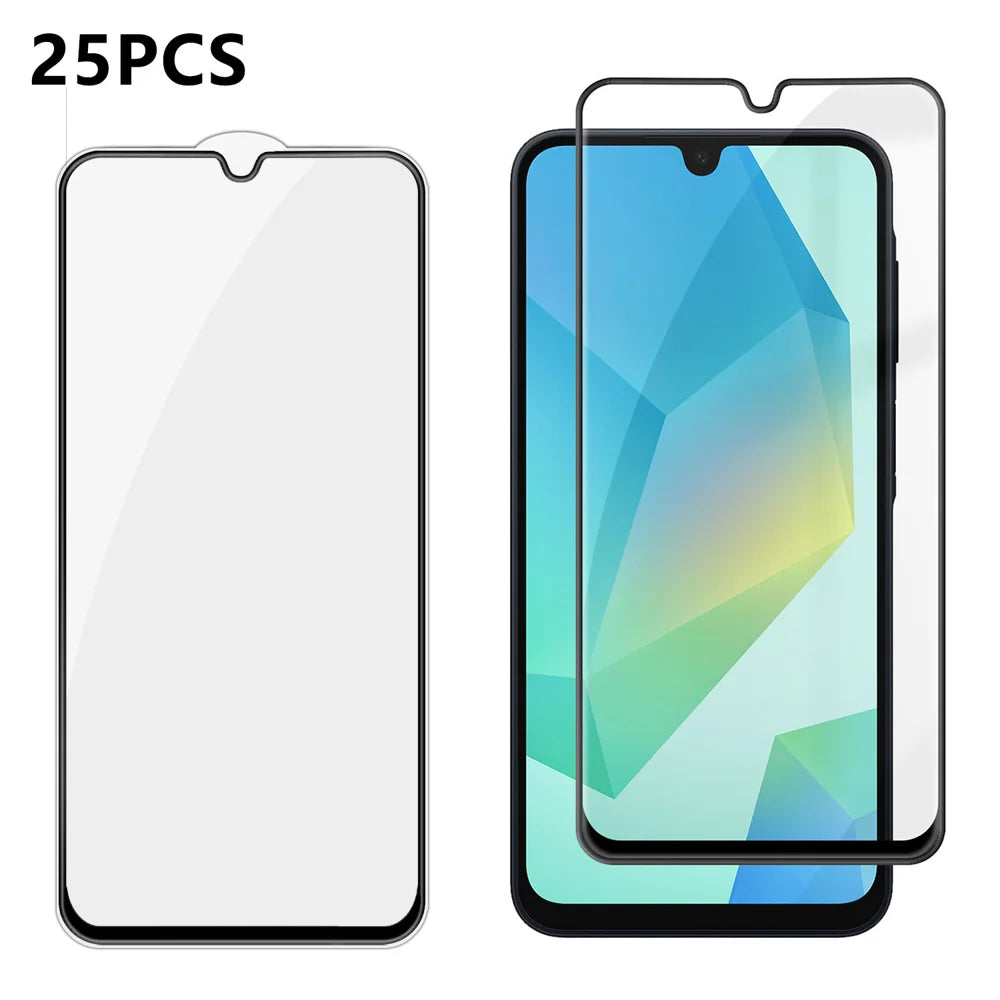 For Samsung Galaxy A16 4G / Galaxy A16 5G 25Pcs Full Cover Screen Protector Silk Printing Ultra Clear High Aluminium-silicon Glass Film - Transparent - 1
