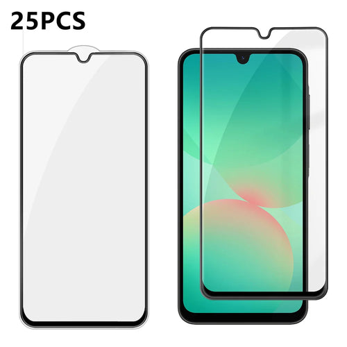 For Samsung Galaxy A26 5G 25Pcs Full Cover Screen Protector Silk Printing Ultra Clear High Aluminium-silicon Glass Film - Transparent - 1