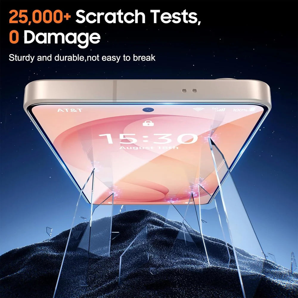 For Samsung Galaxy A35 5G 25Pcs Full Cover Screen Protector Silk Printing Ultra Clear High Aluminium-silicon Glass Film - Transparent - 2