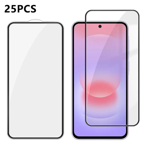 For Samsung Galaxy A37 5G 25Pcs Full Cover Screen Protector Silk Printing Ultra Clear High Aluminium-silicon Glass Film - Transparent - 1