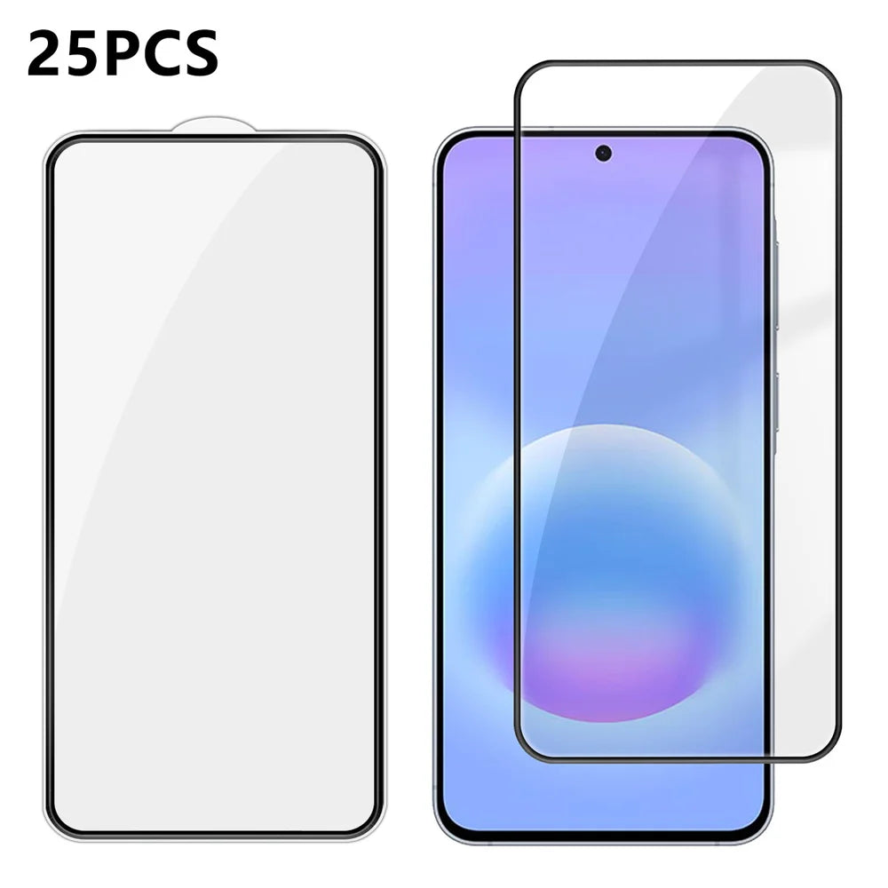 For Samsung Galaxy A57 5G 25Pcs Full Cover Screen Protector Silk Printing Ultra Clear High Aluminium-silicon Glass Film - Transparent - 1