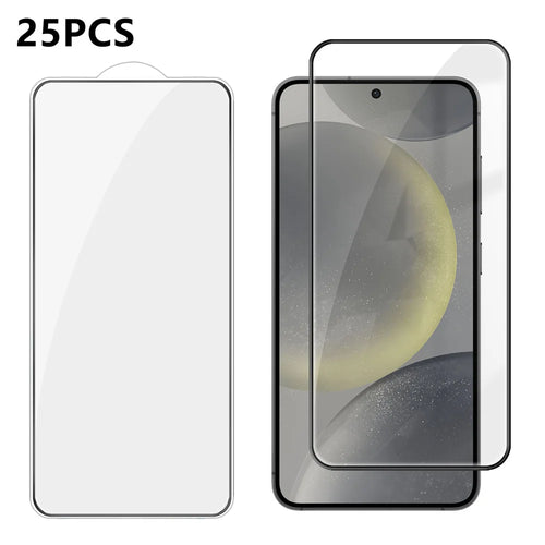 For Samsung Galaxy S24 25Pcs Full Cover Screen Protector Silk Printing Ultra Clear High Aluminium-silicon Glass Film - Transparent - 1