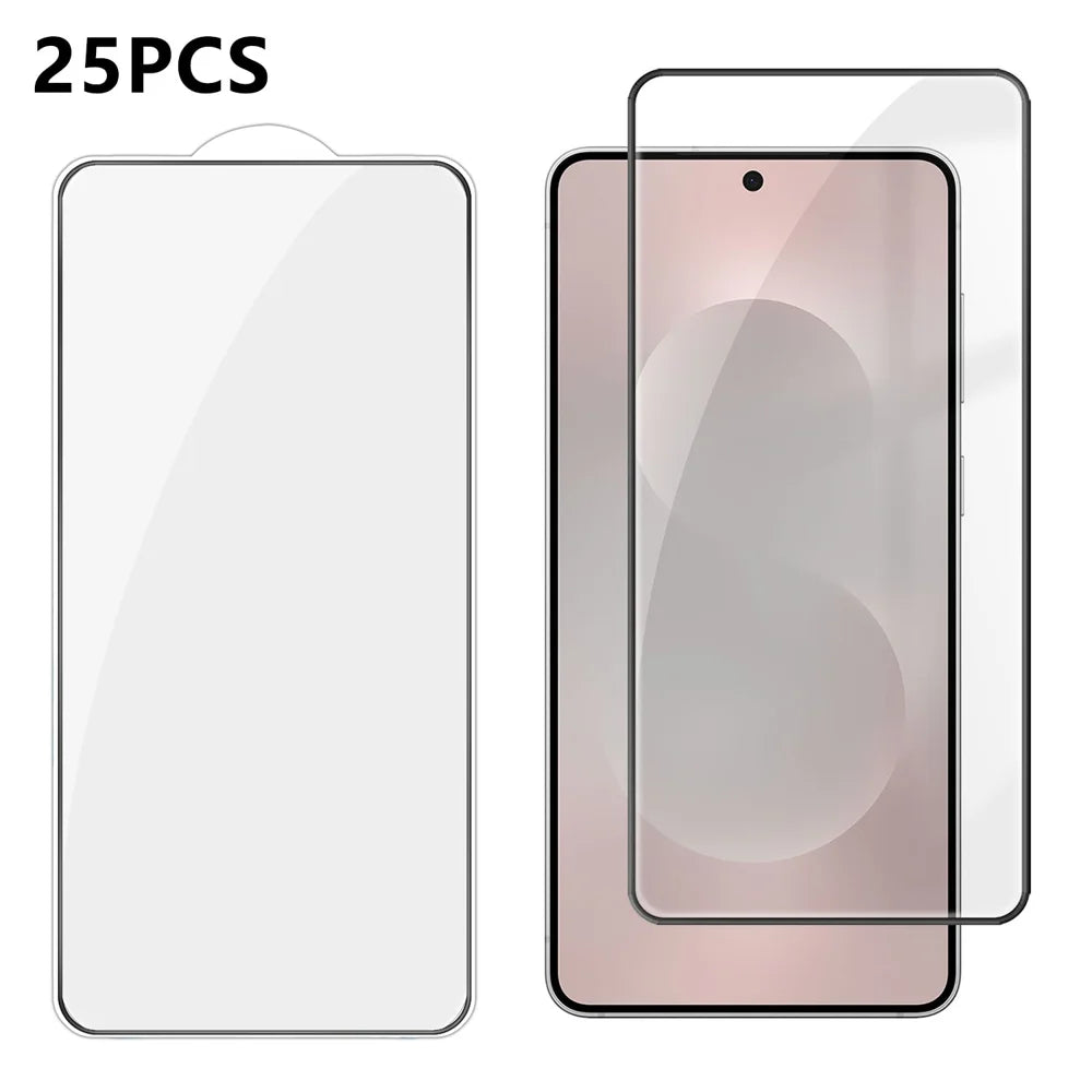 For Samsung Galaxy S25 Edge 25Pcs Full Cover Screen Protector Silk Printing Ultra Clear High Aluminium-silicon Glass Film - Transparent - 1