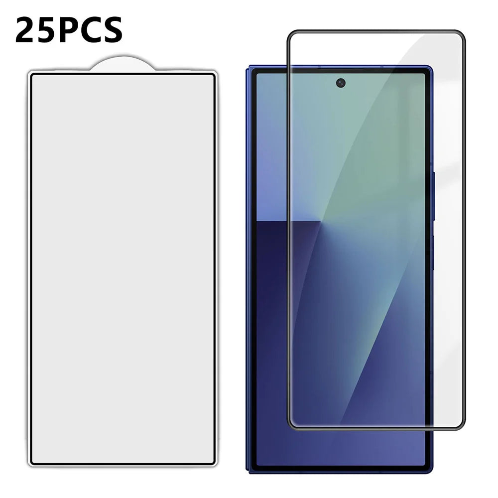 For Samsung Galaxy Z Fold8 Ultra 25Pcs Full Cover Screen Protector Silk Printing Ultra Clear High Aluminium-silicon Glass Film - Transparent - 1