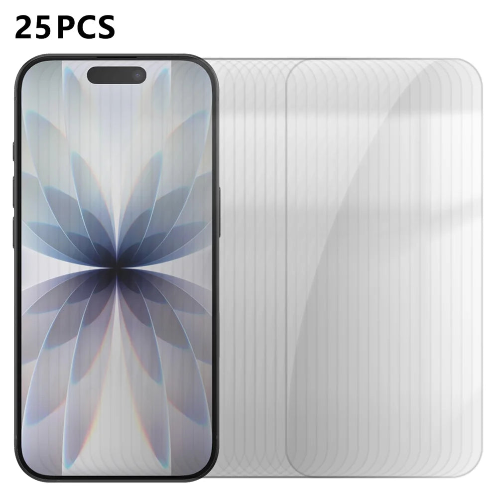 For iPhone 17 25Pcs Screen Protector Ultra Clear High Aluminium-silicon Glass Anti-fingerprint Film (Not Complete Covering) - Transparent - 1
