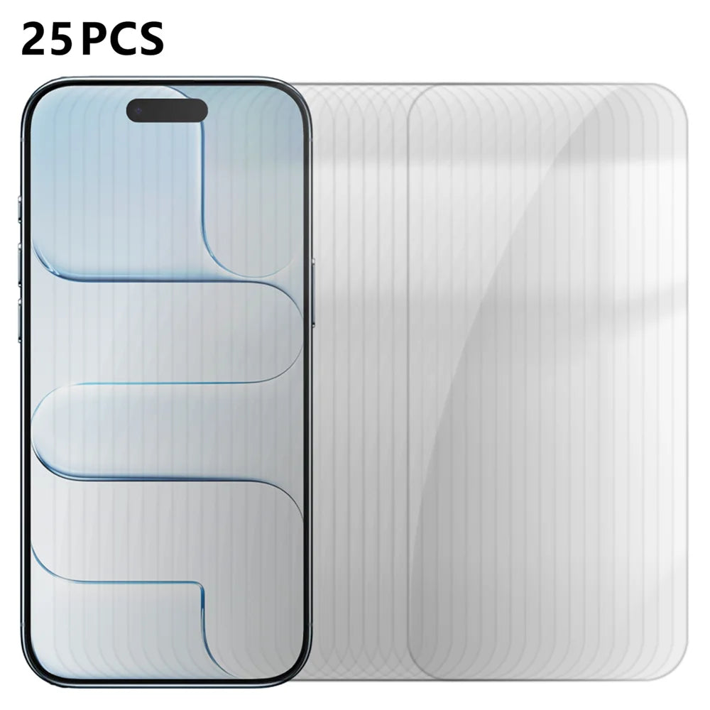 For iPhone Air 25Pcs Screen Protector Ultra Clear High Aluminium-silicon Glass Anti-fingerprint Film (Not Complete Covering) - Transparent - 1