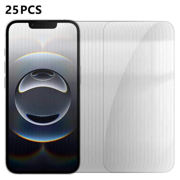 For iPhone 16e / iPhone 17e 25Pcs Screen Protector Ultra Clear High Aluminium-silicon Glass Anti-fingerprint Film (Not Complete Covering) - Transparent - 1