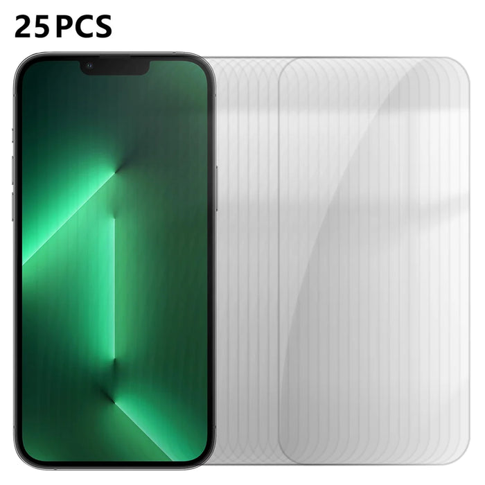 For iPhone 13 Pro 25Pcs Screen Protector Ultra Clear High Aluminium-silicon Glass Anti-fingerprint Film (Not Complete Covering) - Transparent - 1