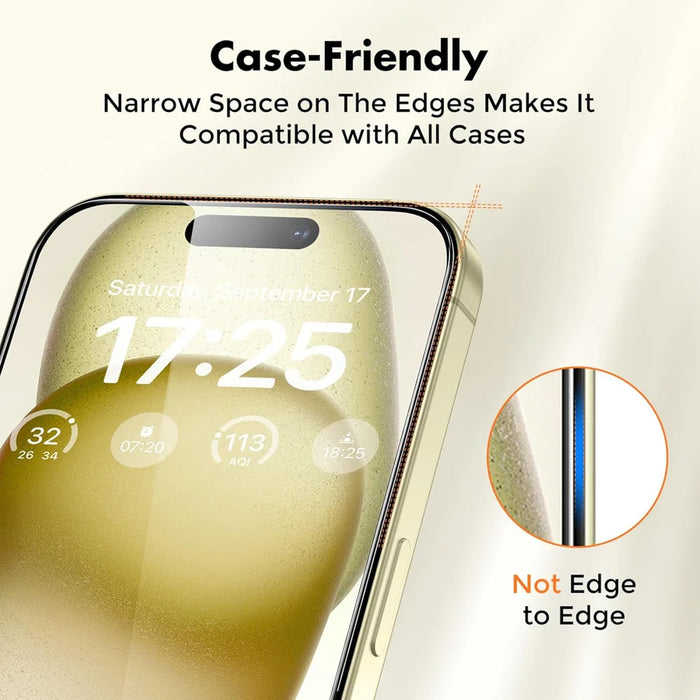 For iPhone 13 25Pcs Screen Protector Ultra Clear High Aluminium-silicon Glass Anti-fingerprint Film (Not Complete Covering) - Transparent - 5