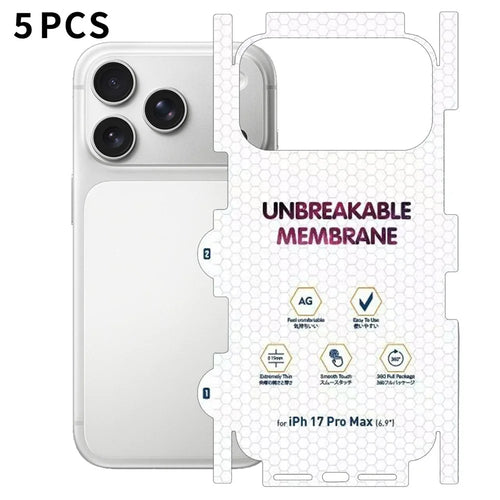 5Pcs For iPhone 17 Pro Max Back Screen Protector Full Coverage Matte TPU Hydrogel Film - 1