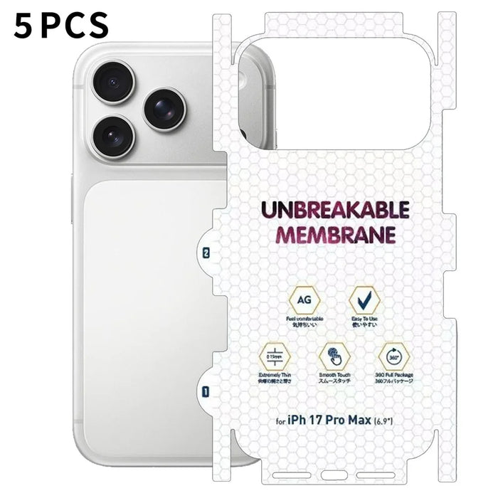 5Pcs For iPhone 17 Pro Max Back Screen Protector Full Coverage Matte TPU Hydrogel Film - 1