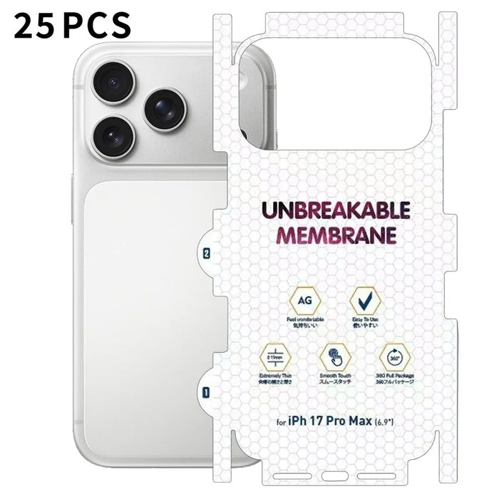 25Pcs For iPhone 17 Pro Max Back Screen Protector Full Coverage Matte TPU Hydrogel Film - 1