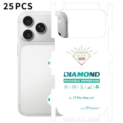 25Pcs for iPhone 17 Pro Max TPU Hydrogel Film Invisible Self-Healing Anti-Fingerprint Full Cover Back Protector - Transparent - 1