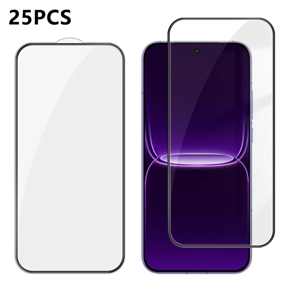 For Realme Neo8 5G 25Pcs Full Cover Screen Protector Silk Printing Ultra Clear High Aluminium-silicon Glass Film - Transparent - 1