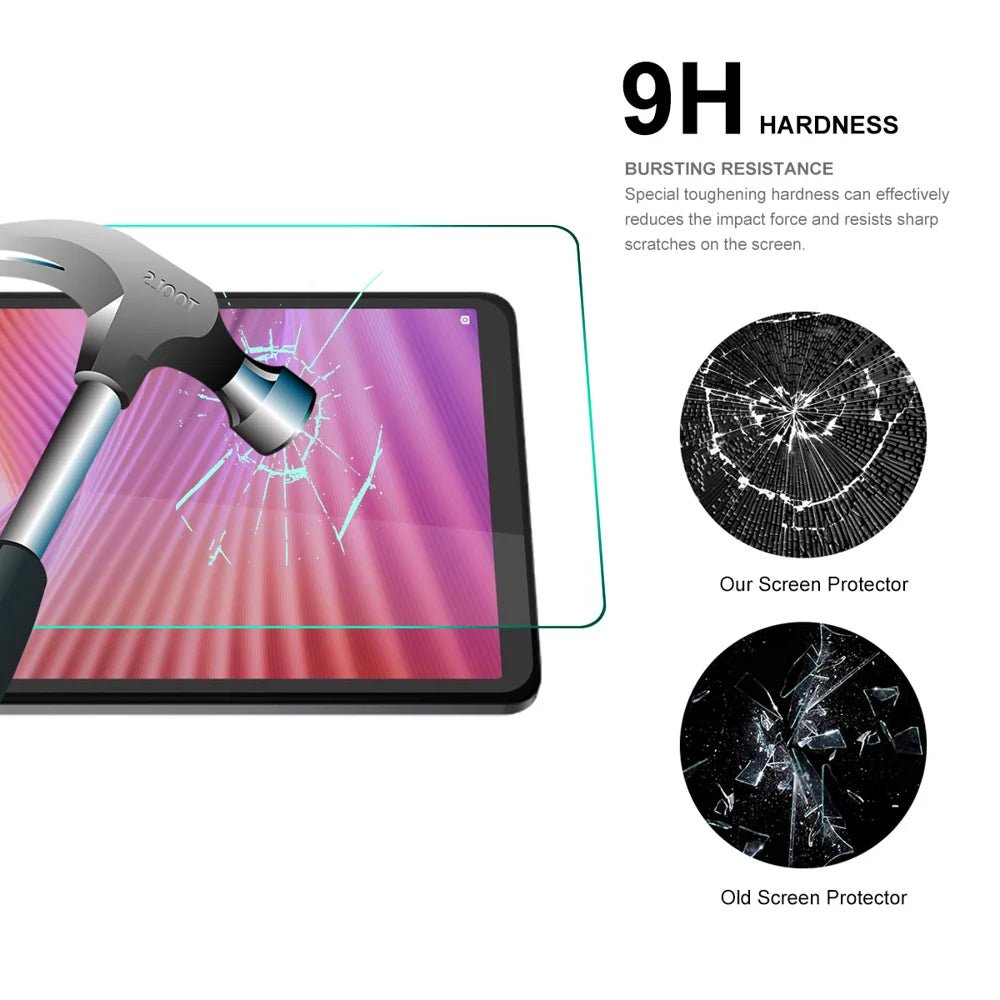 HAT PRINCE for Lenovo Tab K9 Full Screen Protector ENKAY  9H 2.5D 0.33mm HD High Aluminium-silicon Glass Film, Full Glue - Transparent - 4