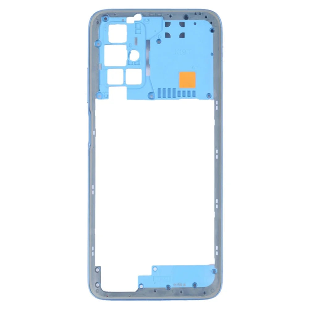 For Xiaomi Redmi 10 4G (2021) / Redmi 10 Prime / Redmi 10 2022 4G / Redmi Note 11 4G (MediaTek Helio G88) OEM Middle Housing Plate Frame Replacement Part (without Logo) - Blue - 3