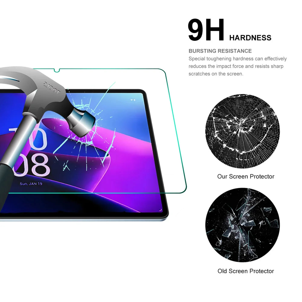 HAT PRINCE for Lenovo Xiaoxin Pad 2022 10.6 inch / Lenovo Tab M10 Plus (3rd Gen) 2Pcs Full Screen Protector ENKAY  9H 2.5D 0.33mm Full Glue High Aluminium-silicon Glass Film - Transparent - 4