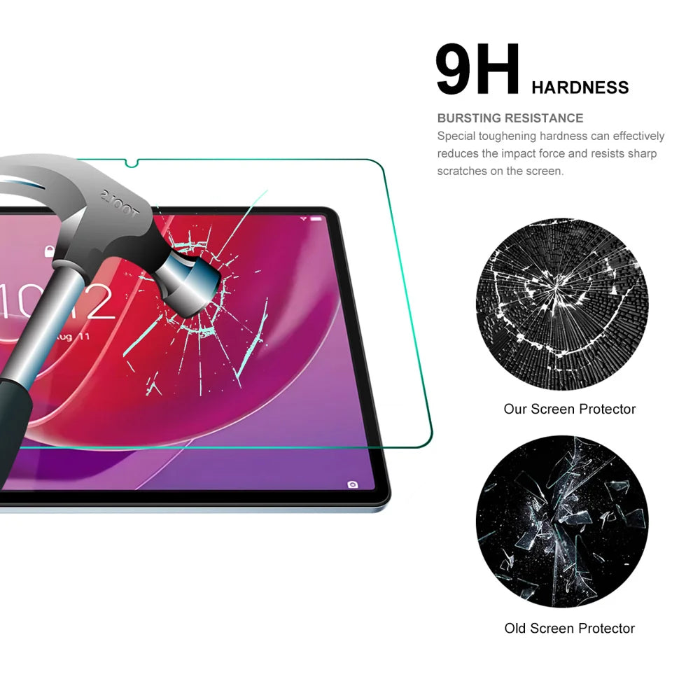 HAT PRINCE for Lenovo Xiaoxin Pad 11 2024 / Lenovo Tab M11 2Pcs Full Screen Protector ENKAY  9H 2.5D 0.33mm Full Glue High Aluminium-silicon Glass Film - Transparent - 4