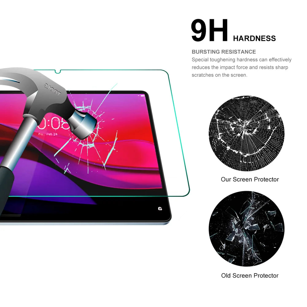 HAT PRINCE for Lenovo Yoga Tab Plus 2Pcs Full Screen Protector ENKAY  9H 2.5D 0.33mm Full Glue High Aluminium-silicon Glass Film - Transparent - 4