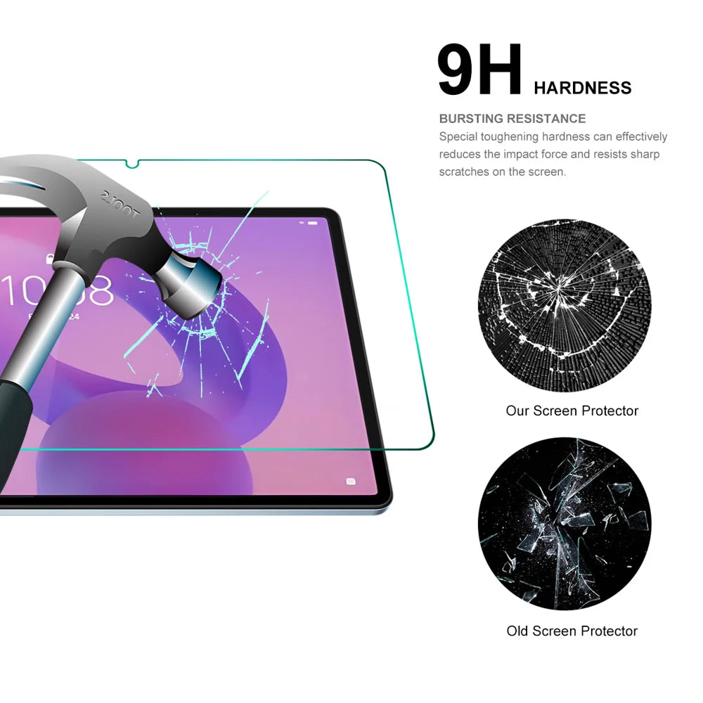 HAT PRINCE for Lenovo Idea Tab Pro Gen 2 Full Screen Protector ENKAY  9H 2.5D 0.33mm HD High Aluminium-silicon Glass Film, Full Glue - Transparent - 4