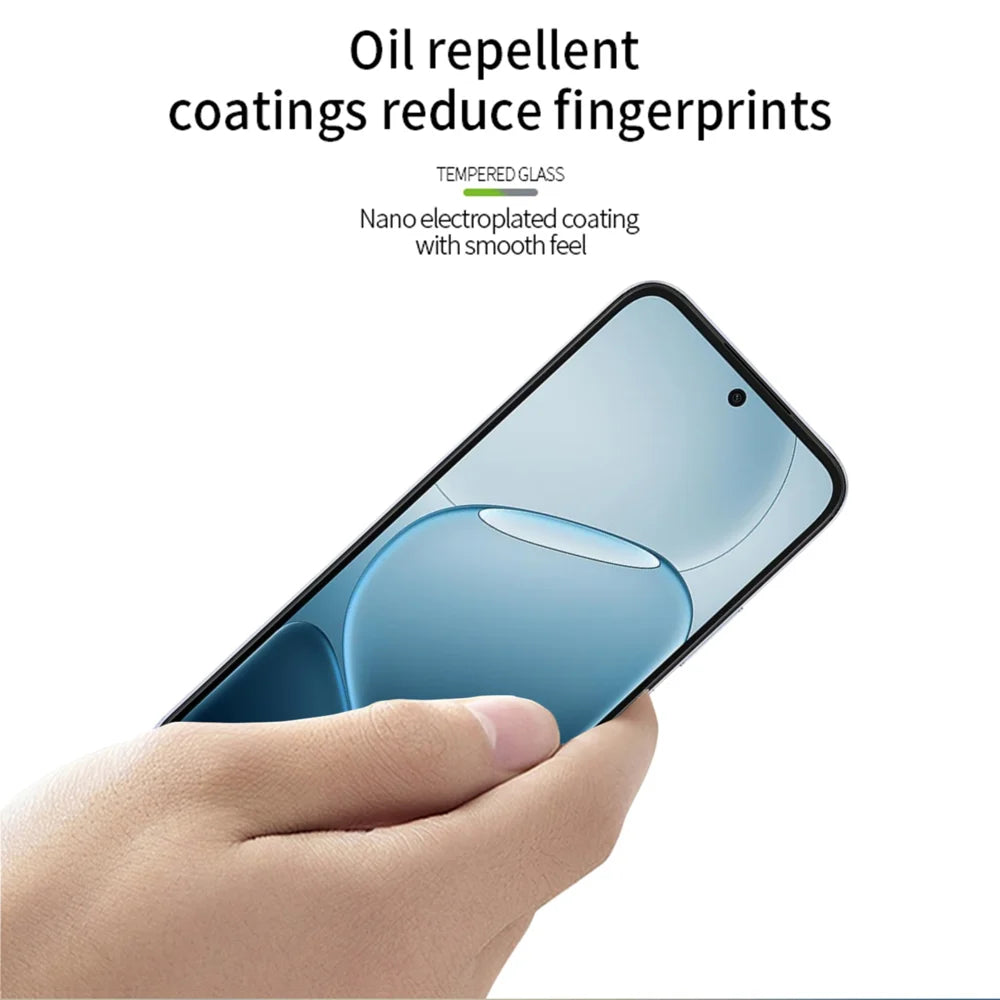 MOFI for Oppo K14x 5G / Oppo K14 5G Screen Protector 9H Full Glue Full Coverage High Aluminum-Silicon Glass Film - Black - 4