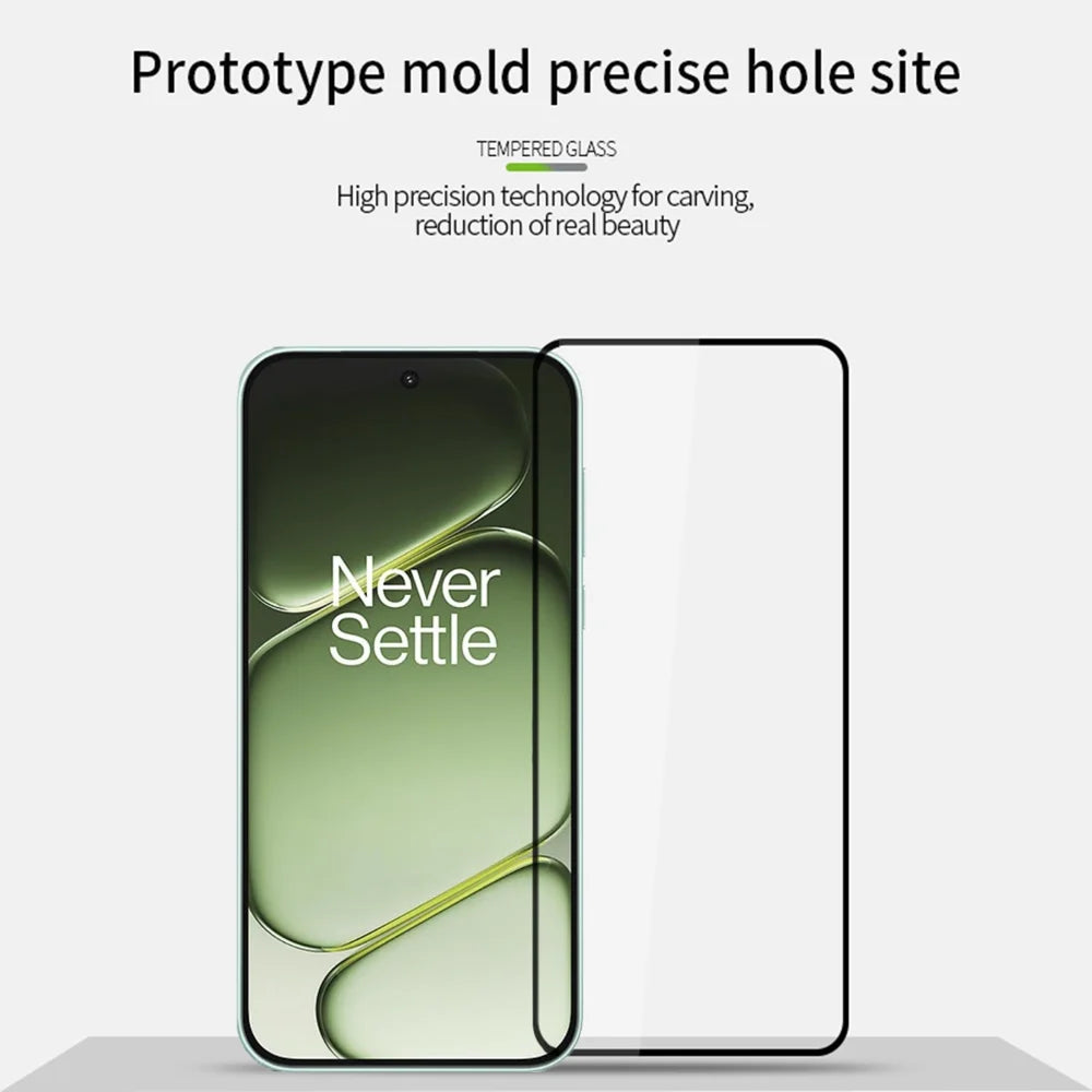 MOFI Screen Protector for OnePlus Nord CE6 5G / Nord 6 5G / Turbo 6V 5G / Turbo 6 5G 9H Full Glue Full Coverage High Aluminum-Silicon Glass Film - Black - 3