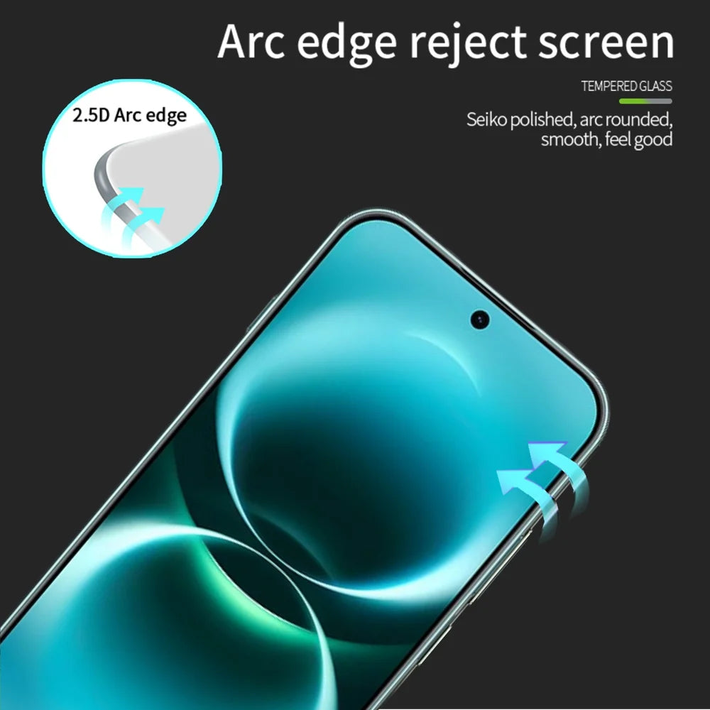 MOFI for Huawei Enjoy 90 Pro Max Screen Protector 9H Full Glue Full Coverage High Aluminum-Silicon Glass Film - Black - 2