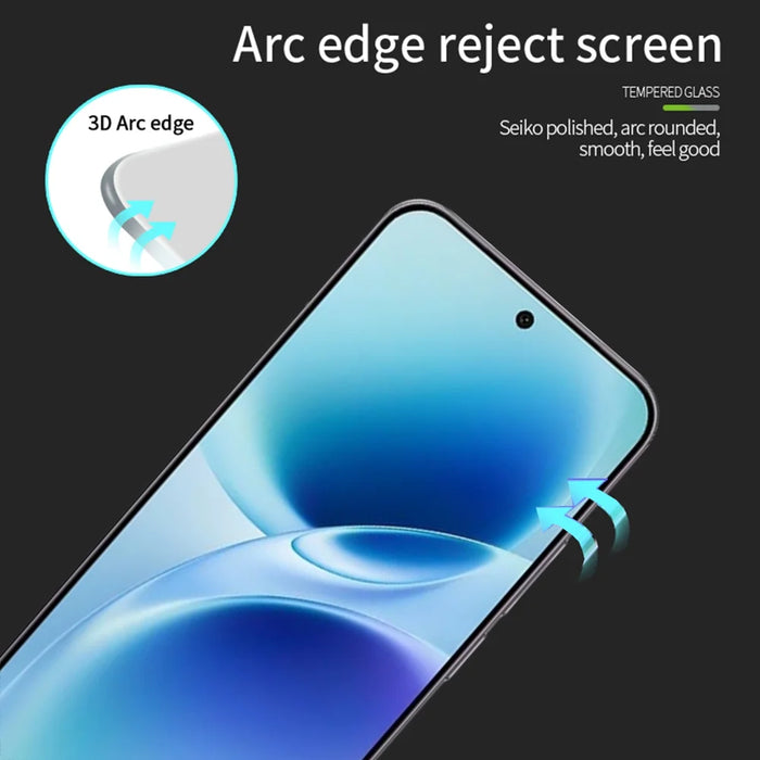 MOFI for vivo S50 Pro mini 5G Screen Protector  9H 3D Curved Full Glue Full Coverage Tempered Glass Film - Black - 2