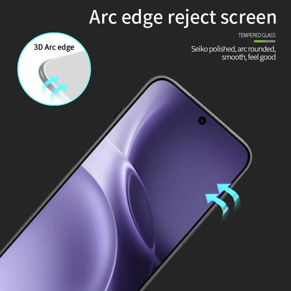 MOFI for vivo X300s 5G / vivo X300 Pro 5G Screen Protector  9H 3D Curved Full Glue Full Coverage Tempered Glass Film - Black - 2