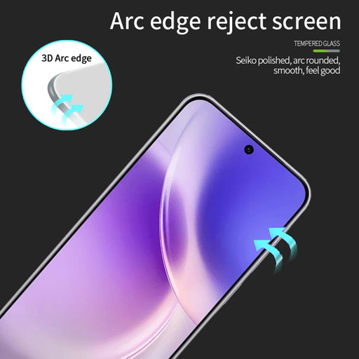 MOFI for vivo X300 FE 5G / vivo X300 5G Screen Protector  9H 3D Curved Full Glue Full Coverage Tempered Glass Film - Black - 2