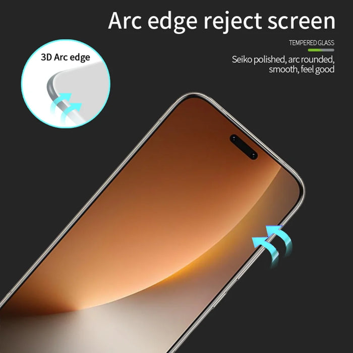 MOFI for Honor Magic8 5G Screen Protector  9H 3D Curved Full Glue Full Coverage Tempered Glass Film - Black - 2
