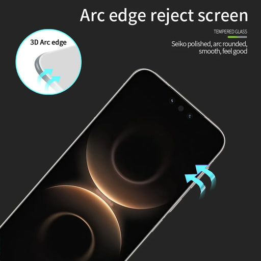 MOFI for Huawei Mate 80 Screen Protector  9H 3D Curved Full Glue Full Coverage Tempered Glass Film - Black - 2