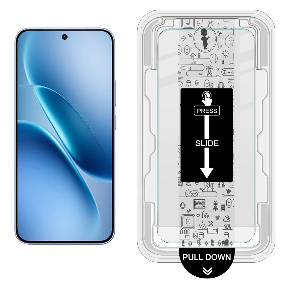 IMAK H Series For vivo iQOO Z11 5G Tempered Glass Screen Protector Easy Installation Film with Auto Dust-Remove Tool - Transparent Kit (NOT Complete Covering) (Fingerprint Unlock) - 2