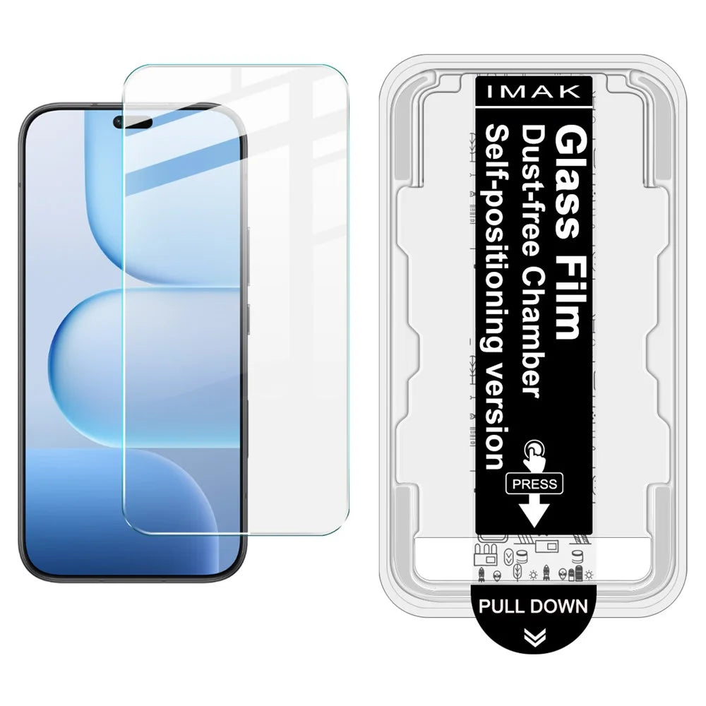 IMAK H Series For Honor 600 Lite 5G  /  X80i 5G Tempered Glass Screen Protector Easy Installation Film with Auto Dust-Remove Tool - Transparent Kit (NOT Complete Covering) (Fingerprint Unlock) - 1