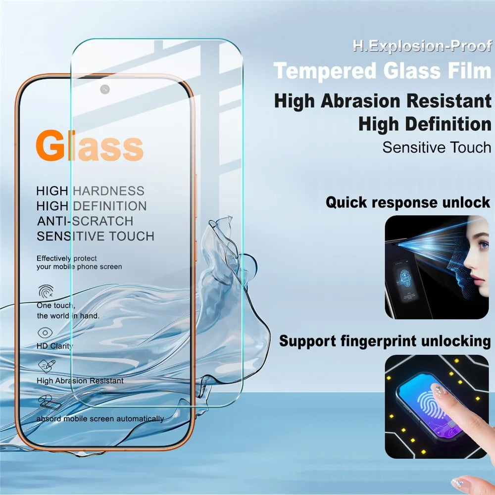 IMAK H Series For Honor 600 5G  /  600 Pro 5G Screen Protector Tempered Glass Film (Not Complete Coverage) (Fingerprint Unlock) - Transparent - 3