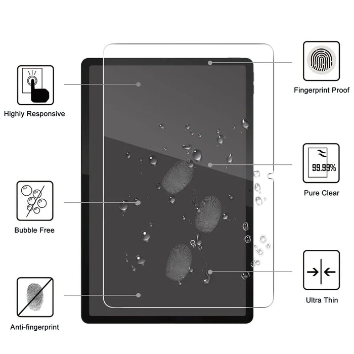 For Lenovo Idea Tab Pro Gen 2 Screen Protector Anti-Shatter Arc Edge Tempered Glass Film - 3