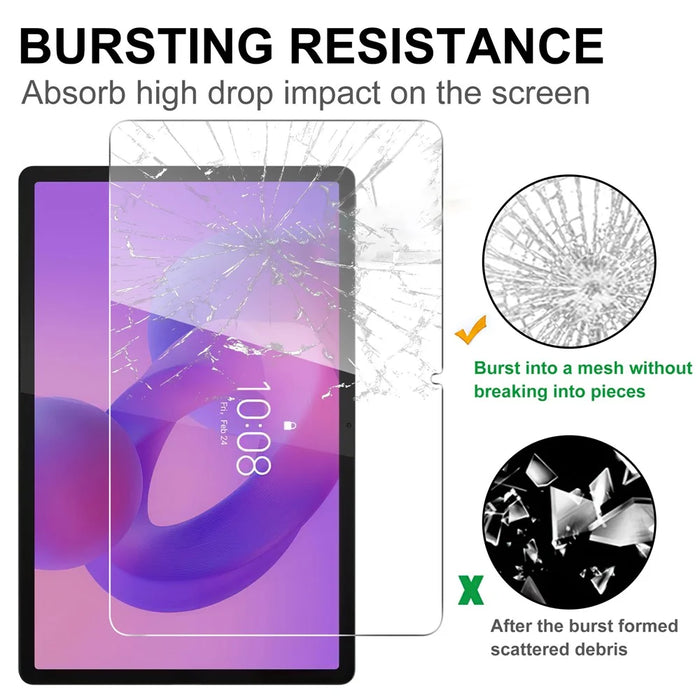 For Lenovo Idea Tab Pro Gen 2 Screen Protector Anti-Shatter Arc Edge Tempered Glass Film - 5