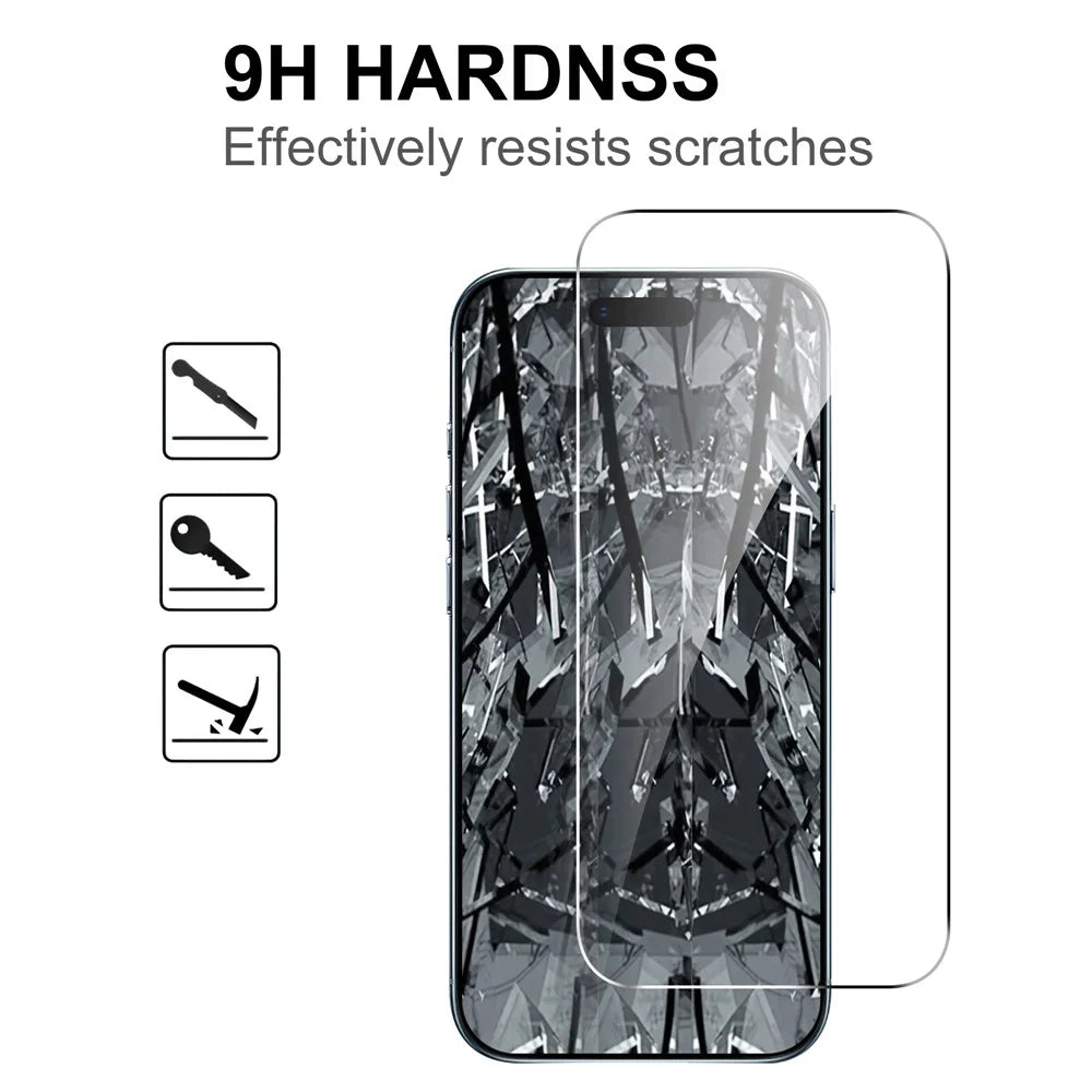 LAJABONI 2Pcs For iPhone Air HD Clear Screen Protector Anti-Explosion 2.5D Arc Edge Not Complete Covering Tempered Glass Screen Film - Transparent - 3