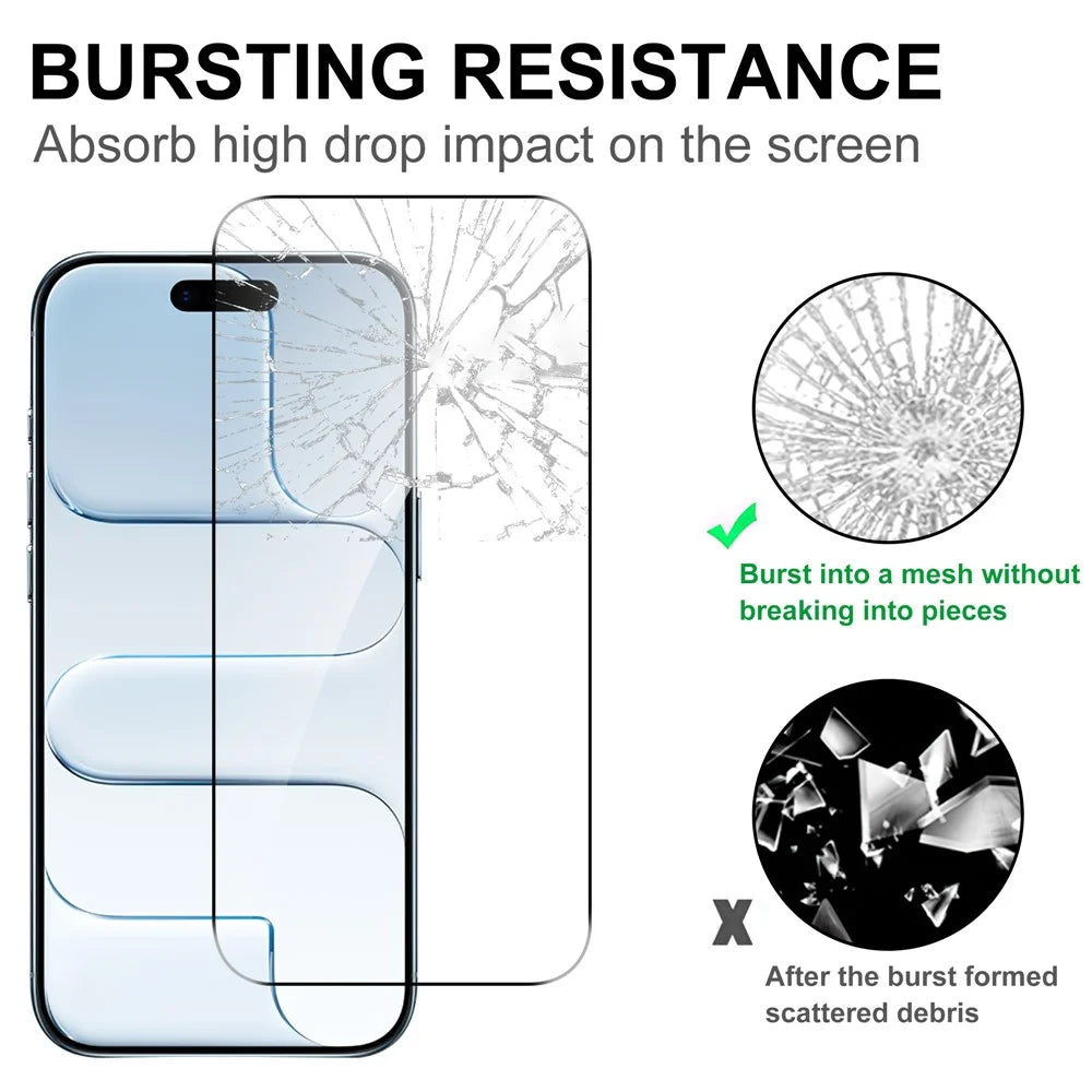 LAJABONI 2Pcs For iPhone Air HD Clear Screen Protector Anti-Explosion 2.5D Arc Edge Not Complete Covering Tempered Glass Screen Film - Transparent - 4