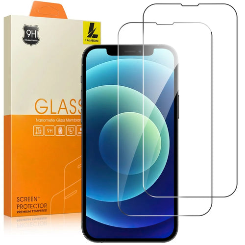 LAJABONI 2Pcs For iPhone 12 mini HD Clear Screen Protector Anti-Explosion 2.5D Arc Edge Not Complete Covering Tempered Glass Screen Film - Transparent - 1