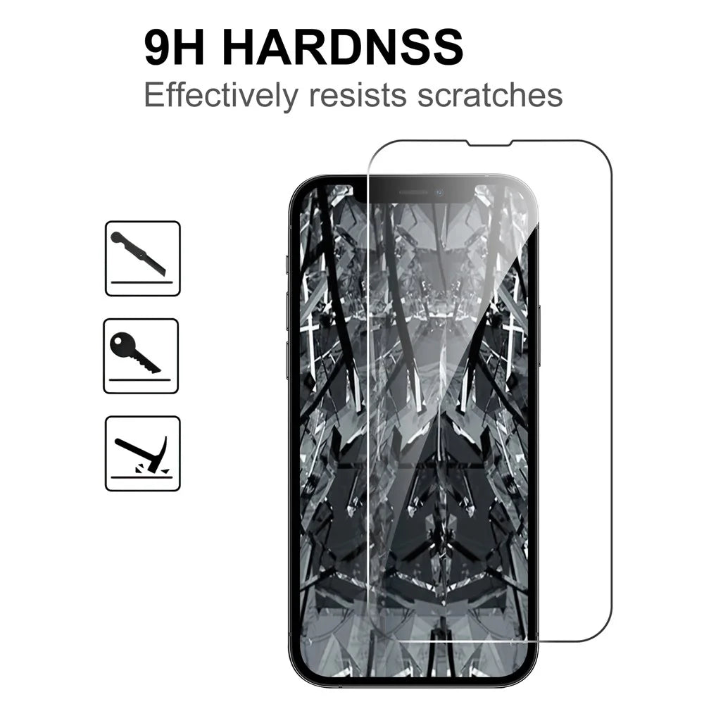 LAJABONI 2Pcs For iPhone 12 mini HD Clear Screen Protector Anti-Explosion 2.5D Arc Edge Not Complete Covering Tempered Glass Screen Film - Transparent - 3