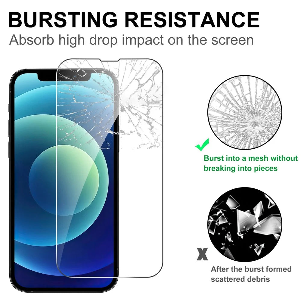 LAJABONI 2Pcs For iPhone 12 mini HD Clear Screen Protector Anti-Explosion 2.5D Arc Edge Not Complete Covering Tempered Glass Screen Film - Transparent - 4